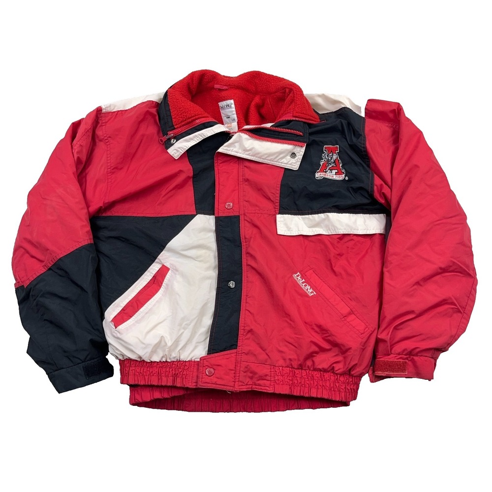Vintage Alabama Crimson Tide Jacket Men Large Puffer Removable Liner 90s Delong